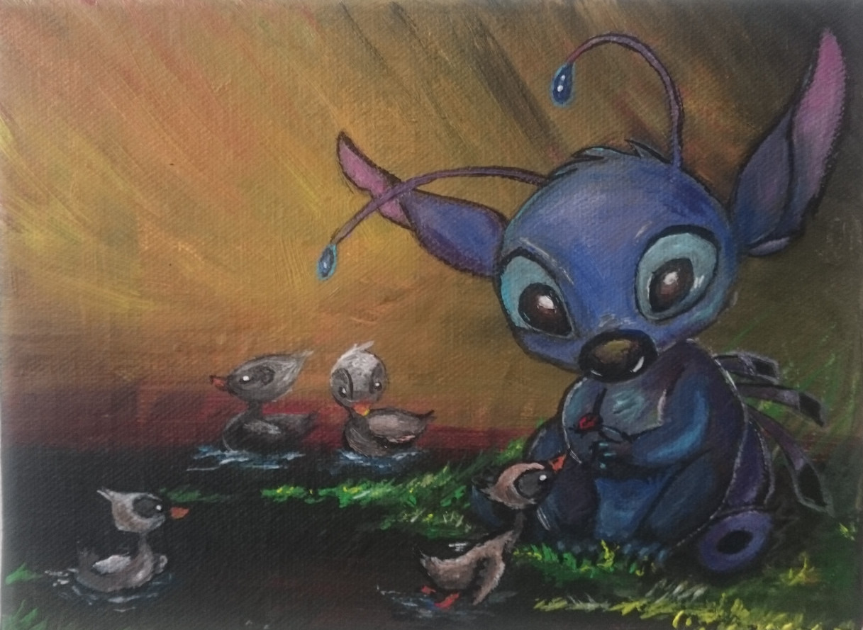 15. Stitch and ducks